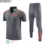 POLO Maglia Set Completo Bayern Monaco 2026/2027 Grigio Rosso
