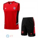 Senza Maniche Set Completo Maglia Bayern Monaco 2022/2023 Rosso I Nero