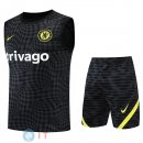 Senza Maniche Set Completo Maglia Chelsea 2022/2023 Nero Giallo