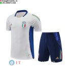 Formazione Bambino Set Completo Maglia Italia 2024 Bianco Blu Navy
