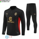 Felpa Da Allenamento Set Completo Bambino AC Milan 24-25 Nero