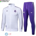 Giacca Lunga Zip Set Completo Real Madrid 25-26 Bianco Purpureo Giacca Lunga Zip Set Completo Real Madrid 25-26 Bianco Purpureo