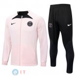 Giacca Set Completo Lunga Zip Paris Saint Germain 22-23 Rosa Nero