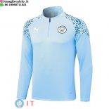 Felpa Da Allenamento Manchester city 23-24 Blu Luce