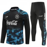 Felpa Da Allenamento Set Completo Napoli 24-25 Blu Nero