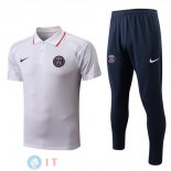 POLO Maglia Set Completo Paris Saint Germain 2022/2023 Bianco Blu Navy