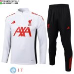 Felpa Da Allenamento Bambino Set Completo Liverpool 25-26 Bianco Rosso Nero Felpa Da Allenamento Bambino Set Completo Liverpool 25-26 Bianco Rosso Nero