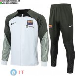 Giacca Set Completo Lunga Zip Barcellona 23-24 Bianco Verde