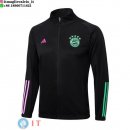 Giacca Lunga Zip Bayern Monaco 23-24 Nero Purpureo