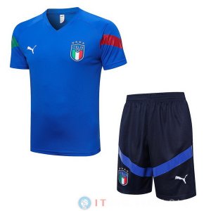 Formazione Set Completo Maglia Italia 2022 Blu Verde