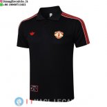 POLO Maglia Manchester United 2025/2026 Nero Rosso POLO Maglia Manchester United 2025/2026 Nero Rosso
