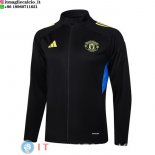 Giacca Lunga Zip Manchester United 25-26 Nero Giallo Blu Giacca Lunga Zip Manchester United 25-26 Nero Giallo Blu