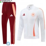 Giacca Set Completo Lunga Zip AS Roma 24-25 Rosso Bianco