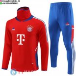 Felpa Da Allenamento Bambino Set Completo Bayern Monaco 23-24 Rosso I Blu