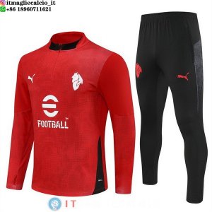 Felpa Da Allenamento Set Completo AC Milan 25-26 Rosso Nero