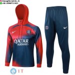 Giacca Felpa Cappuccio Set Completo Bambino PSG 23-24 Rosso Blu Giacca Felpa Cappuccio Set Completo Bambino PSG 23-24 Rosso Blu