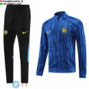 Giacca Set Completo Lunga Zip Inter Milan 23-24 Nero Blu