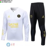 Felpa Da Allenamento Bambino Set Completo PSG 23-24 Bianco Nero Giallo Felpa Da Allenamento Bambino Set Completo PSG 23-24 Bianco Nero Giallo