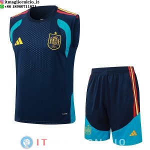Senza Maniche Set Completo Maglia Spagna 2026 Blu