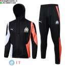 Giacca A Vento Set Completo Marseille 23-24 Nero Rosso