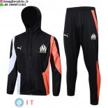 Giacca A Vento Set Completo Marseille 23-24 Nero Rosso