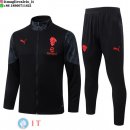 Giacca Full Zip e Pantaloni Allenamento AC Milan 25-26 Nero I Rosso