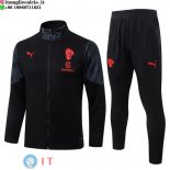 Giacca Full Zip e Pantaloni Allenamento AC Milan 25-26 Nero I Rosso