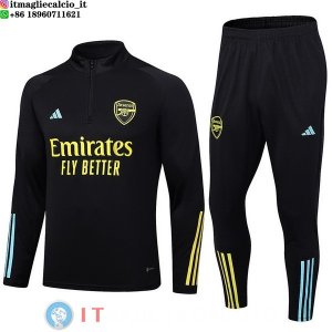 Felpa Da Allenamento Set Completo Arsenal 2023/2024 Nero II Giallo