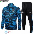 Giacca Lunga Zip Set Completo Napoli 24-25 Blu I Nero