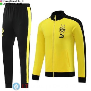 Giacca Set Completo Lunga Zip Borussia Dortmund 23-24 Giallo Nero