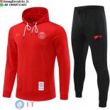 Giacca Felpa Cappuccio Set Completo Paris Saint Germain 22-23 Rosso I Nero