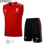 Senza Maniche Set Completo Maglia Liverpool 2025/2026 Rosso I Nero