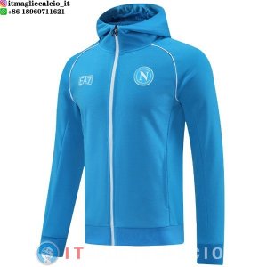 Giacca Con Cappuccio Full Zip Napoli 2025/2026 Blu