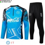Felpa Da Allenamento Set Completo Napoli 24-25 Blu Nero