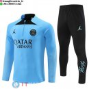 Felpa Da Allenamento Set Completo PSG 23-24 Blu Nero