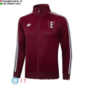 Giacca Full Zip Allenamento Ajax 2025/2026 Rosso Bianco