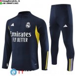 Felpa Da Allenamento Set Completo Real Madrid 2023/2024 Blu Navy Giallo