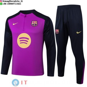 Felpa Da Allenamento Set Completo Barcellona 25-26 Purpureo Blu Navy