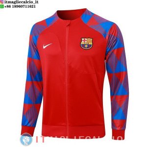 Giacca Lunga Zip Barcellona 23-24 Rosso Blu