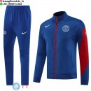 Giacca Lunga Zip Set Completo Paris Saint Germain 25-26 Blu Rosso