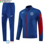 Giacca Lunga Zip Set Completo Paris Saint Germain 25-26 Blu Rosso Giacca Lunga Zip Set Completo Paris Saint Germain 25-26 Blu Rosso