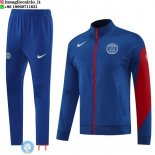 Giacca Lunga Zip Set Completo Paris Saint Germain 25-26 Blu Rosso