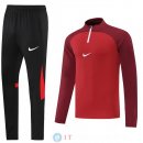 Felpa Da Allenamento Set Completo Nike 22-23 Rosso II Nero