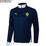 Giacca Full Zip Allenamento Portogallo 2026 Blu Navy Bianco