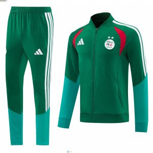 Giacca Full Zip e Pantaloni Allenamento Algeria 2026 Verde