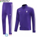 Giacca Lunga Zip Set Completo Real Madrid 25-26 Purpureo