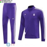 Giacca Lunga Zip Set Completo Real Madrid 25-26 Purpureo Giacca Lunga Zip Set Completo Real Madrid 25-26 Purpureo