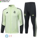 Tuta da Allenamento Bambino Real Madrid Mezza Cerniera 25-26 Verde Grigio