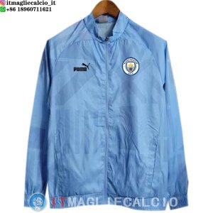 Giacca A Vento Manchester City 23-24 Blu Luce