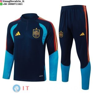 Tuta da Allenamento Bambino Spagna Mezza Cerniera 2026 Blu Navy